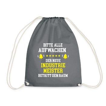 Industriemeister Werkmeister Meister Industrie - Turnbeutel - Grau - Vorne