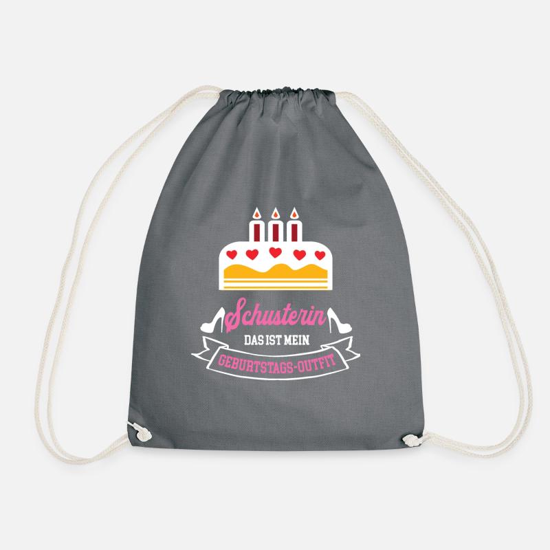 Schusterin Geburtstag Geburtstagsgeschenk Chefin - Turnbeutel - Grau