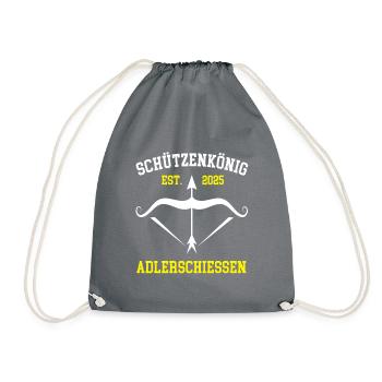 Schützenkönig 2025 Adlerschiessen Schützenfest - Turnbeutel - Grau - Vorne