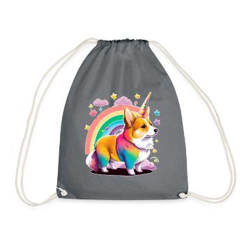 Licorne Corgi - Sac de sport léger - gris - Devant