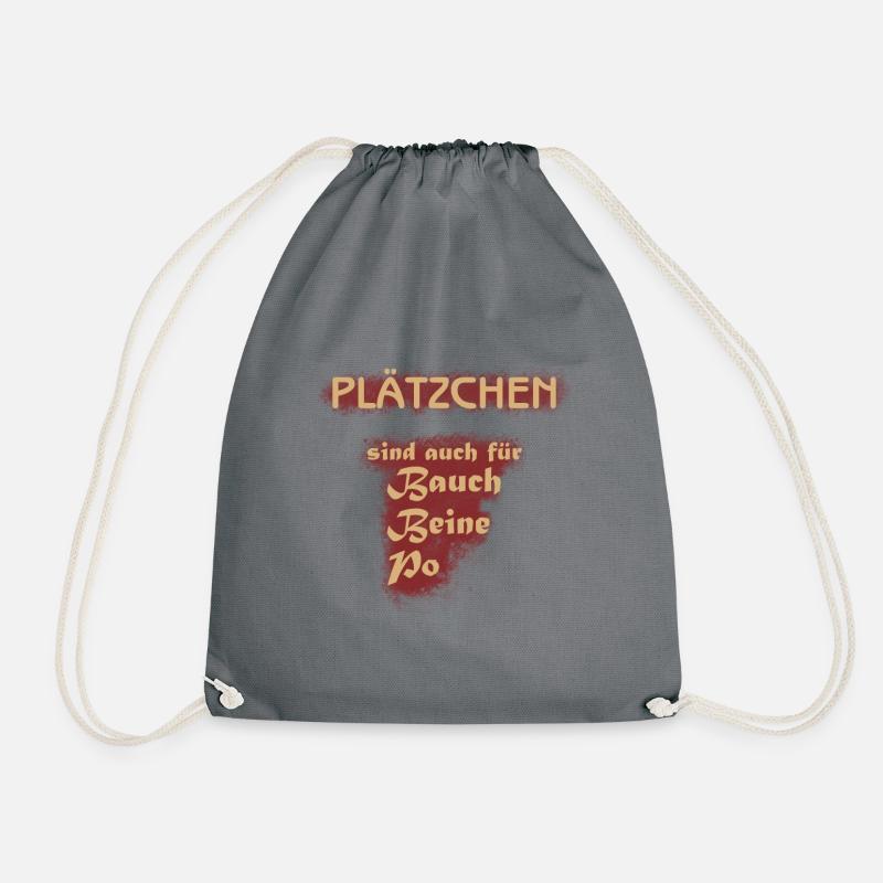 plätzchen bauch beine po hell - Turnbeutel - Grau
