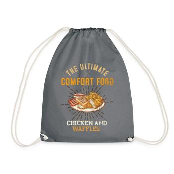 Gaufres au poulet Ultimate Comfort Food Funny Fast F - Sac de sport léger - gris - Devant