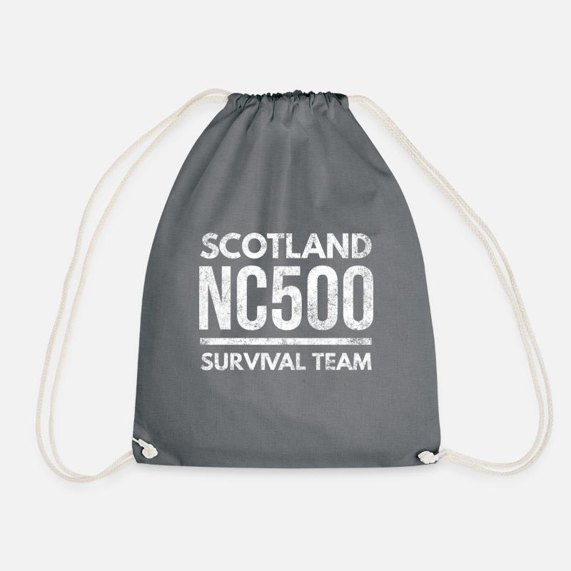 nc500 survival team - Drawstring Bag - grey