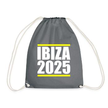 Ibiza 2025 - Drawstring Bag - grey - Front