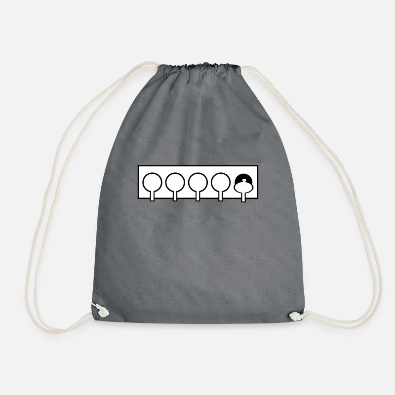 Biathlon shooting range, target - Drawstring Bag - grey