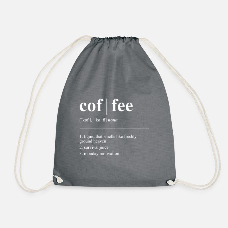 Coffee | Wörterbuch | Definition | Kaffee - Turnbeutel - Grau