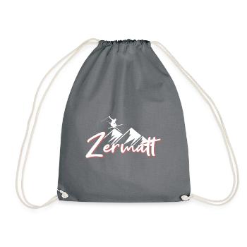 Zermatt - Drawstring Bag - grey - Front