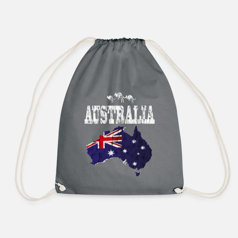 australia - Drawstring Bag - grey
