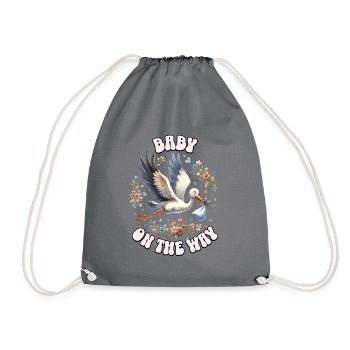 La future mère Stork apporte la belle nouvelle - Sac de sport léger - gris - Devant