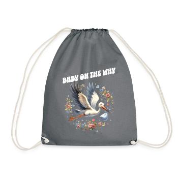 La future mère Stork apporte la belle nouvelle - Sac de sport léger - gris - Devant