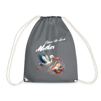 Soon I'm going to be a mother - Drawstring Bag - grey - Front