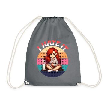 Period: I Hate It Expressive - Drawstring Bag - grey - Front