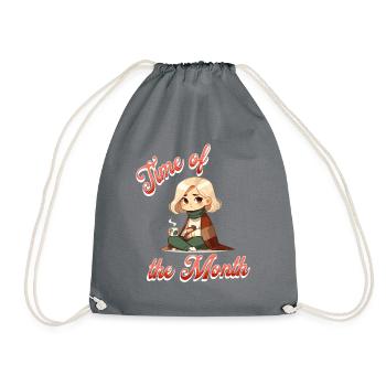 Period Time of Month Cozy - Drawstring Bag - grey - Front