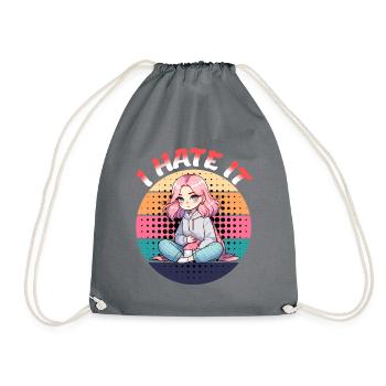 Period I Hate It Rainbow Style - Drawstring Bag - grey - Front