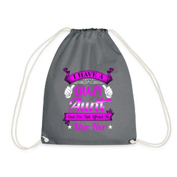 CRAZY AUNT - Drawstring Bag - grey - Front