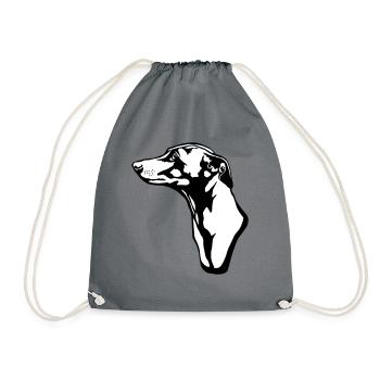 greyhound BACKGROUND - Turnbeutel - Grau - Vorne