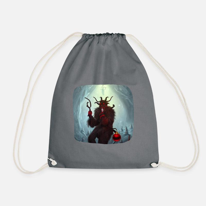 Böser Krampus - Turnbeutel - Grau