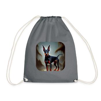 Doberman - Sac de sport léger - gris - Devant