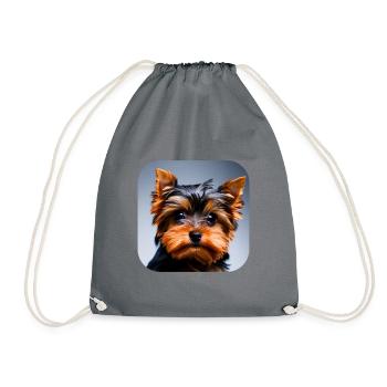 Yorkshire Terrier Chiot - Sac de sport léger - gris - Devant