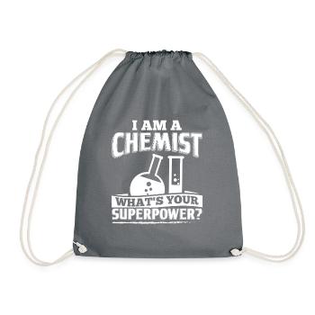 Drôle Chimie Chimiste shirt Je suis un - Sac de sport léger - gris - Devant