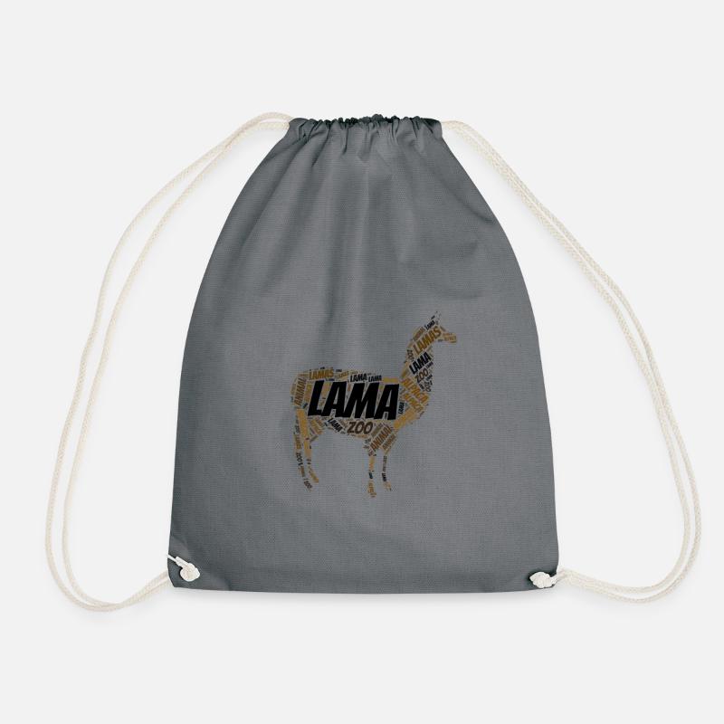 Lama Wordart - Turnbeutel - Grau