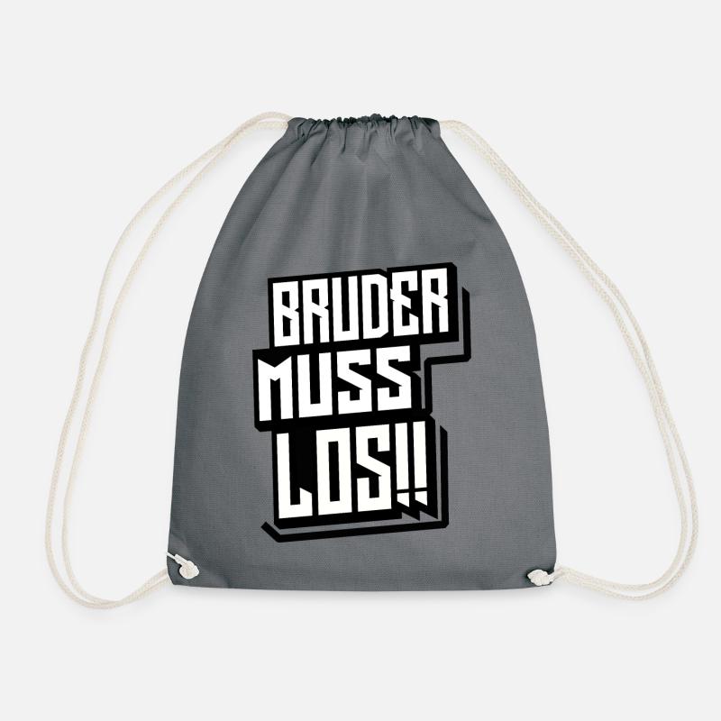 Bruder muss los - Turnbeutel - Grau