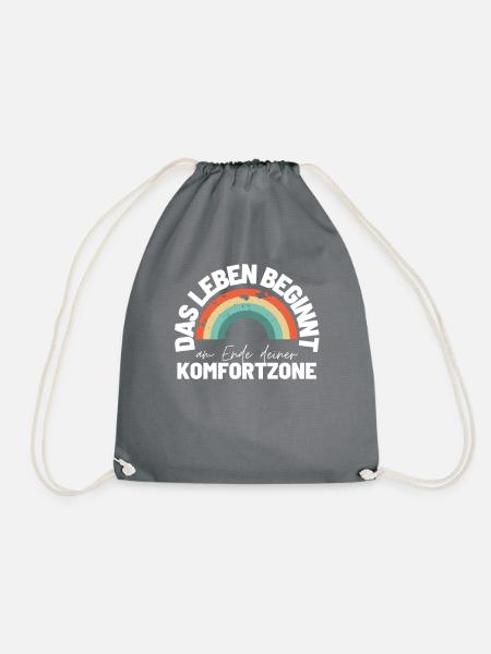 Sprücheshirts Motivationssprüche Motivationsspruch - Turnbeutel - Grau