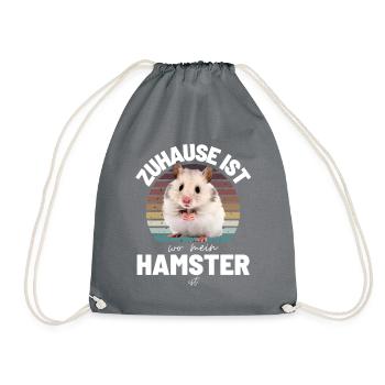 HAMSTER Zuhause ist, wo mein HAMSTER ist - Turnbeutel - Grau - Vorne