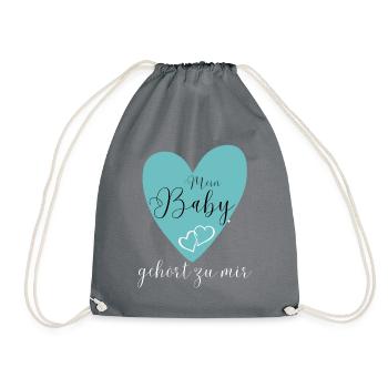 MEIN BABY gehört zu mir - Turnbeutel - Grau - Vorne