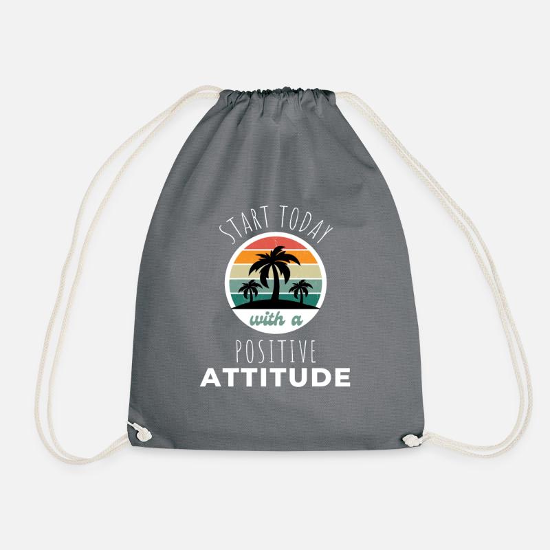 POSITIVE EINSTELLUNG MINDSET Motivation - Sac de sport léger - gris