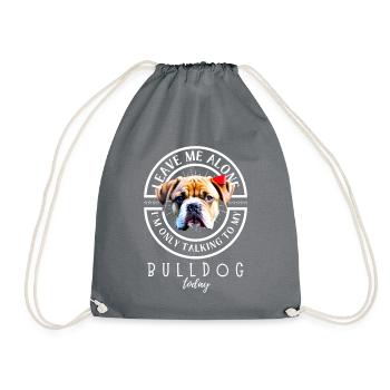 Bulldogge Bulldog Bulldoggen - Turnbeutel - Grau - Vorne