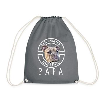 Bulldogge - Bulldog DAD - Bulldoggen Papa - Sac de sport léger - gris - Devant