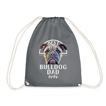 Bulldogge - MEILLEUR Bulldog DAD - Bulldoggen Papa - Sac de sport léger - gris - Devant