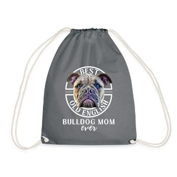 Bulldogge - BEST Bulldog MOM - Bulldoggen Mama - Sac de sport léger - gris - Devant
