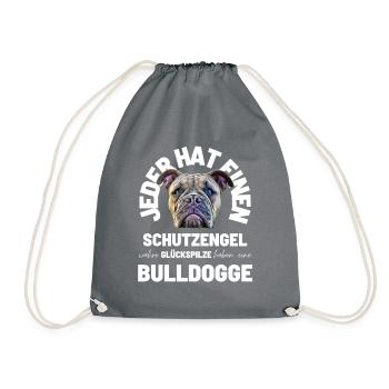 TOUT LE MONDE A UN ANGE GARDIEN... Bulldogge Bulldog - Sac de sport léger - gris - Devant
