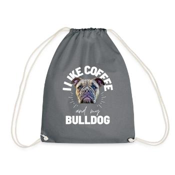 Bulldog J’AIME LE CAFÉ ET MON Bulldog Bulldogs - Sac de sport léger - gris - Devant