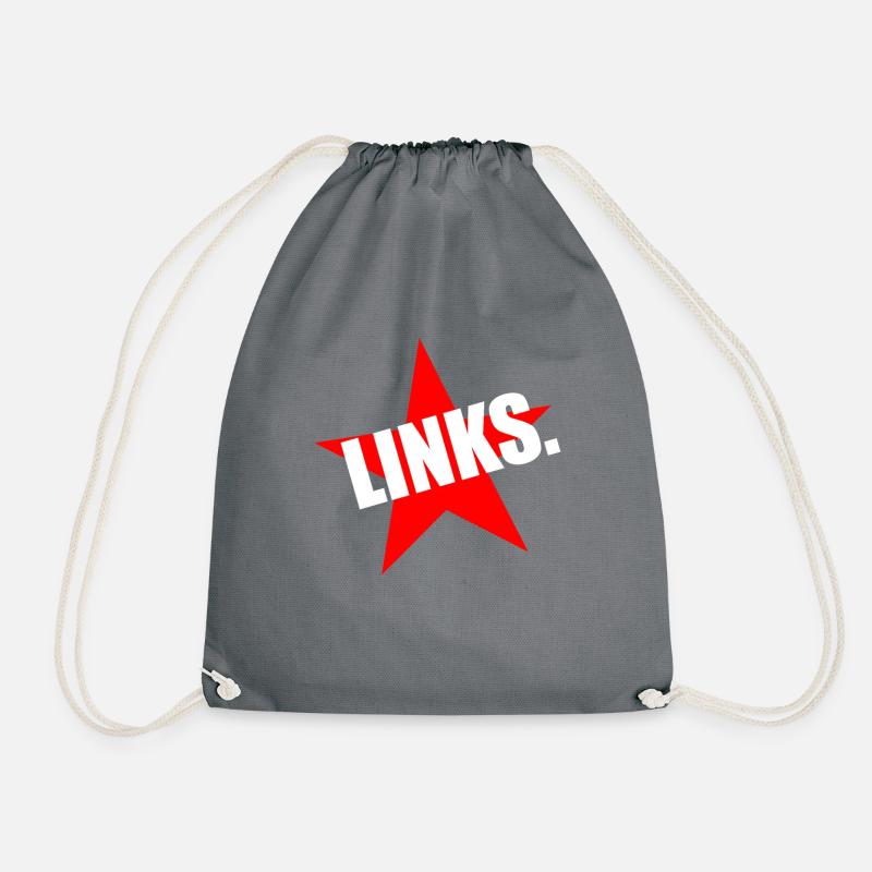 Links - Turnbeutel - Grau