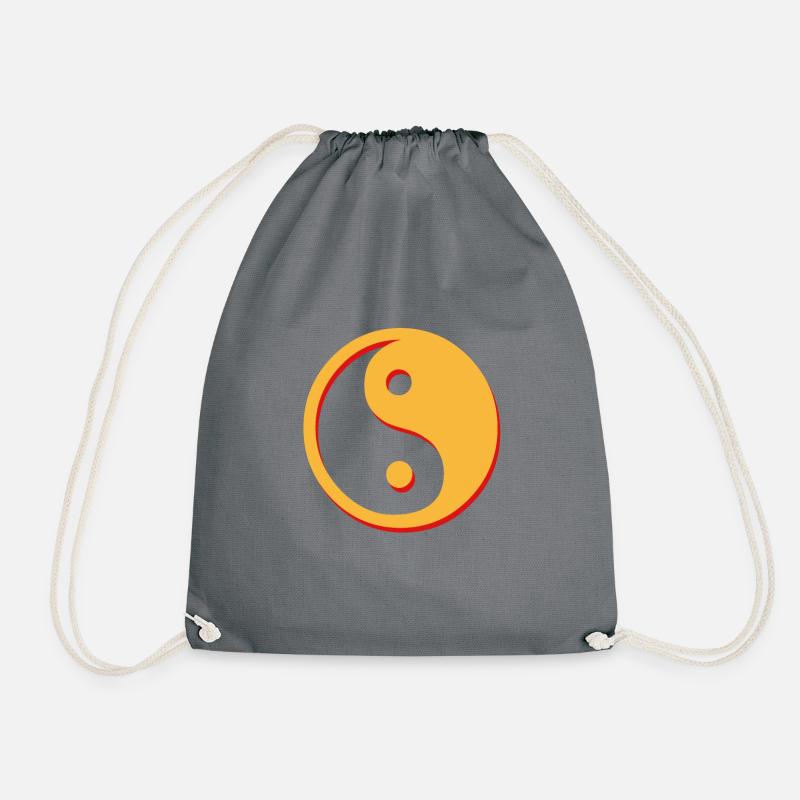 Ying Yang - Drawstring Bag - grey
