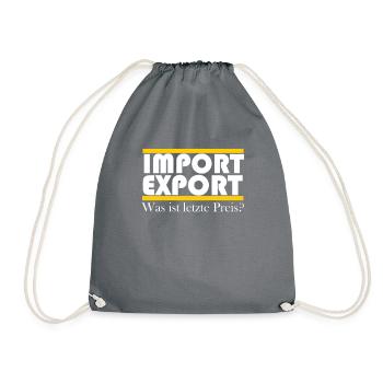 Import Export Geschäft Autohandel - Turnbeutel - Grau - Vorne