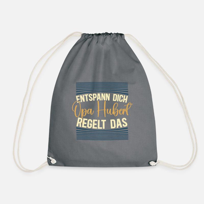 Entspann dich Opa Hubert regelt das - Turnbeutel - Grau