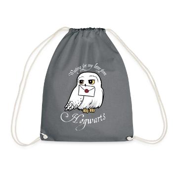 Harry Potter Hedwig Brief - Turnbeutel - Grau - Vorne
