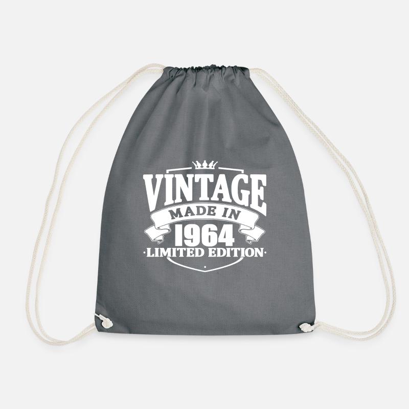 Vintage made in 1964 - Drawstring Bag - grey