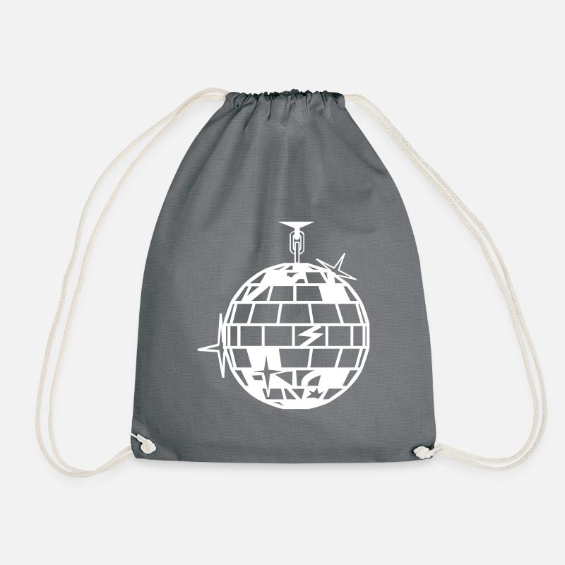 Disco ball - Drawstring Bag - grey