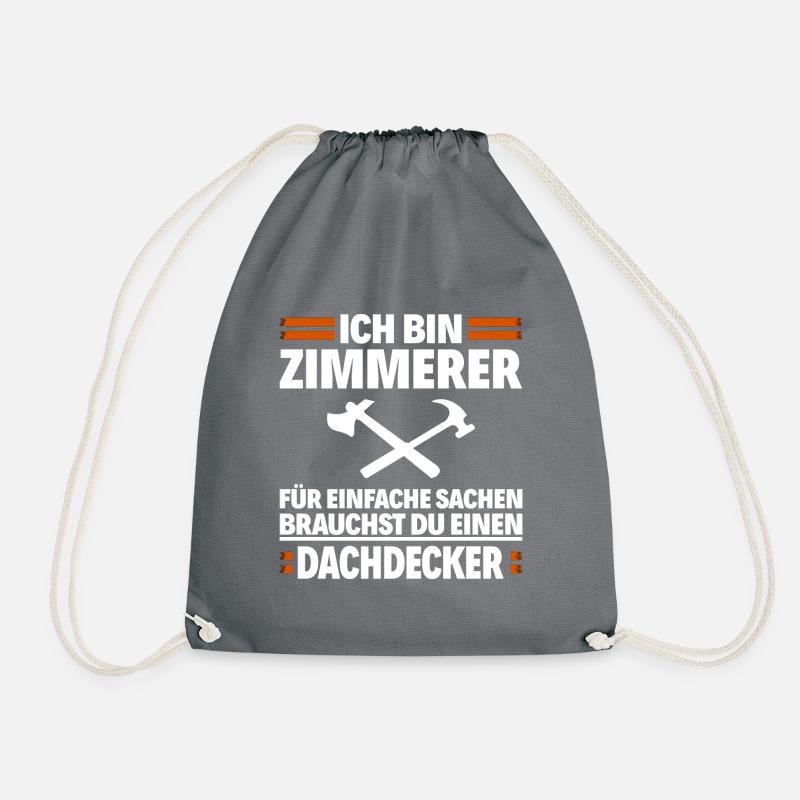Zimmerer - Zimmermann - Turnbeutel - Grau