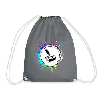 Painter silhouette icon - Drawstring Bag - grey - Front