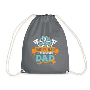 Darts Vater Papa cooler - Turnbeutel - Grau - Vorne
