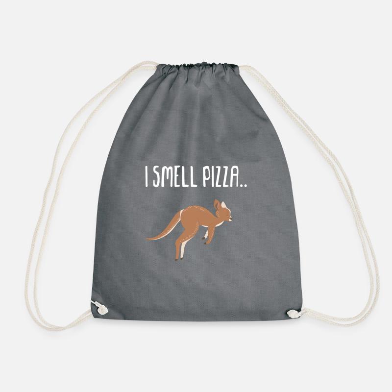 Pizza - Drawstring Bag - grey