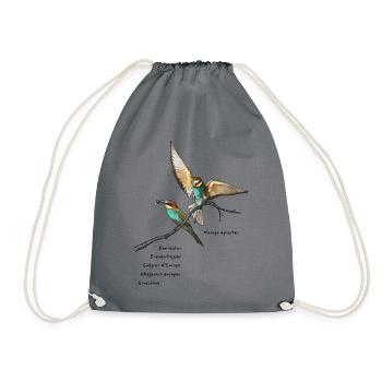 Bee-eaters - Drawstring Bag - grey - Front