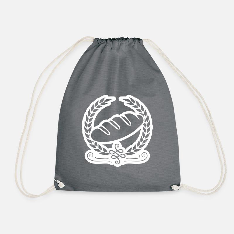 brot icon symbol kranz - Turnbeutel - Grau