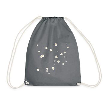 blume Kamille nett geschenk - Turnbeutel - Grau - Vorne